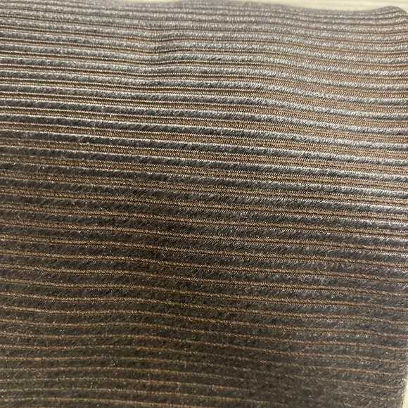 Ermenegildo Zegna Grey Charcoal Textured With Strips Silk Tie Made In Italy - Picture 2 of 5